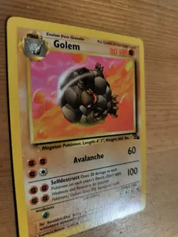 Golem 36/62 Unlimited Fossil Non-Holo Pokemon Card NM - Image 2