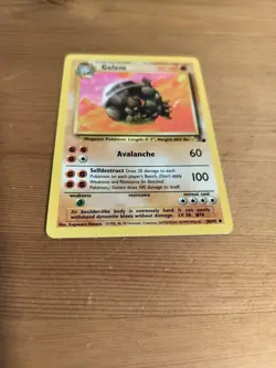 Golem 36/62 Unlimited Fossil Non-Holo Pokemon Card NM - Image 3