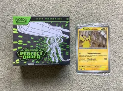 POKEMON TCG PERFECT ORDER ETB + PIKACHU AT MUSEUM JUMBO CARD BOTH FACTORY SEALED - Image 1