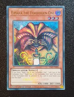 Yugioh 25LP-EN000 Exodia the Forbidden One Emblazoned Ultra Rare MINT - Image 1