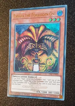 Yugioh 25LP-EN000 Exodia the Forbidden One Emblazoned Ultra Rare MINT - Image 5