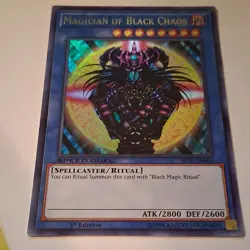 🔥 MINT***YUGIOH Magician of BlackChaosYGLD-ENC01 ULTRA RARE HOLOGRAPHIC - Image 4