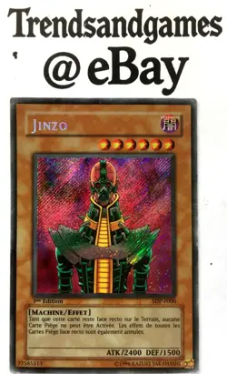 YUGIOH - JINZO - SECRET RARE - PLAYED - 1ERE EDITION - VERSION FR - SDP-F000 - Image 1