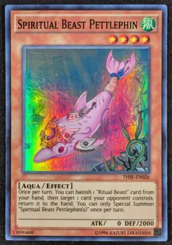 Spiritual Beast Pettlephin 1996 Super Rare Holo Yugioh THSF-EN026 (NM) - Image 1