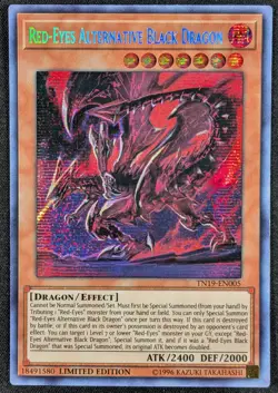 Red Eyes Alternative Black Dragon 1996 Limited Secret Rare Yugioh TN19-EN005 NM - Image 1