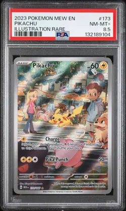 2023 POKEMON MEW EN-151 ILLUSTRATION RARE #173 PIKACHU PSA 8.5 #173 - Image 1