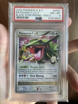 Pokemon TCG Rayquaza DP47 Black Star Promo LV.X 2009 PSA 8 NM-MT LOW POP - Image 1