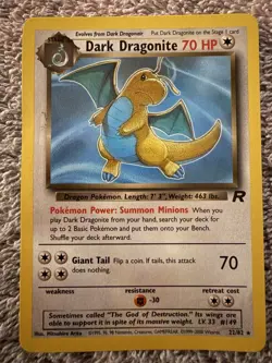 Pokemon TCG Dark Dragonite 22/82 Team Rocket Rare Regular 70 HP Stage 2 English - Image 1