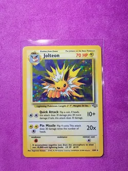 Pokemon TCG Jolteon Jungle 4/64 Holo Unlimited Holo Rare LP-MP - Image 1