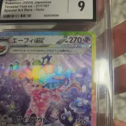 CGC MINT 9 Pokemon Japanese Espeon ex 211/187 Terastal Fest sv8a 💜 - Image 5