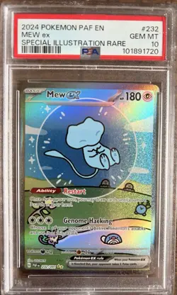 2024 Pokemon PAF EN Special Illustration Rare #232 Mew ex PSA 10 GEM MINT - Image 1