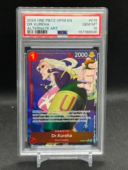 Dr.Kureha Parallel OP08-015 PSA 10 GEM MT One Piece TCG English - Image 1