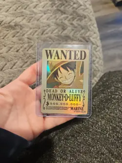 Monkey D Luffy Marine One Piece Wanted Dead or Alive Card OP-WA201-TJL-01 - Image 1