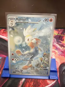 Pokemon TCG Raboot Scarlet & Violet Stellar Crown Illustration Holo Card 147/142 - Image 1