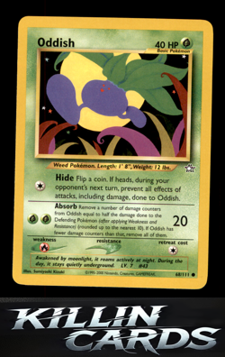 Oddish 068/111 Common Neo Genesis Pokemon Card NM - Image 1