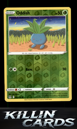 Reverse Holofoil Oddish 001/196 Pokemon Common SWSH11: Lost Origin Card NM - Image 1