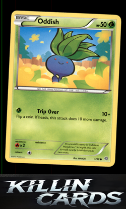 Oddish 1/98 Pokemon Common XY - Ancient Origins Card LP - Image 1