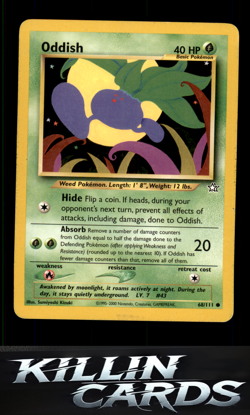 Oddish 068/111 Pokemon Common Neo Genesis Card LP - Image 1