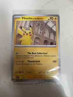 Pokemon TCG Pikachu At The Museum Promo Card Brand New Sealed - Image 1