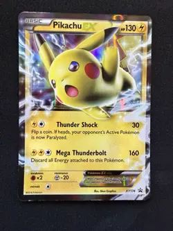 Pokemon Pikachu EX XY174 Black Star Promo 2016 Holo Card TCG - Image 1