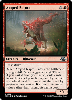 Amped Raptor Modern Horizons 3 NM Uncommon MAGIC THE GATHERING MTG CARD ABUGames - Image 1