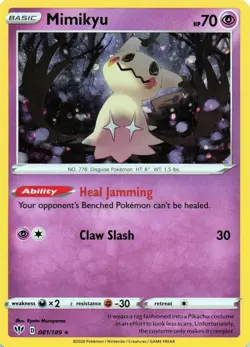 Mimikyu - (Cosmos Holo) 081/189 - HOLO - Miscellaneous Cards & Products - Image 1