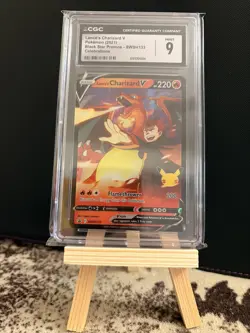 🔥Lance's Charizard V Pokemon Card CGC 9 MINT Black Star Promo #SWSH133 (2021)✨ - Image 1