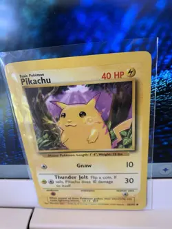 PIKACHU Basic Pokemon Trading Card 58/102 - Yellow Cheeks 1999 Wizards NM - Image 3