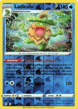 Ludicolo 034/203 - REVERSE HOLO - Prize Pack Series Cards - NM - Image 1