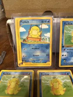 Pokemon Psyduck 104/147 Aquapolis Regular Phyduck Lot Vintage 8 Cards Total 🦆 - Image 2