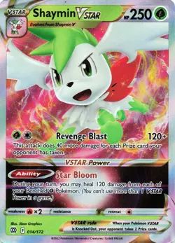 Shaymin VSTAR - 014/172 - Pokemon Brilliant Stars Sword Shield Rare Card NM - Image 1