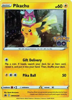 Pikachu SWSH234 - HOLO Stamp- SWSH: Sword & Shield Promo Cards - LP/MP - Image 1