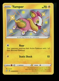 Yamper SV039/SV122 Shining Fates 2021 SHINY Holo Rare Pokemon Card TCG - Image 1