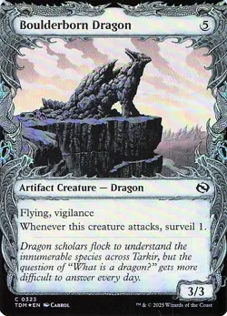 Boulderborn Dragon (Showcase) 323 -Tarkir: Dragonstorm - HOLO -NM - Image 1