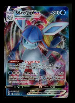 Glaceon VMAX 041/203 Evolving Skies 2021 Holo Rare Pokemon Card TCG - Image 1