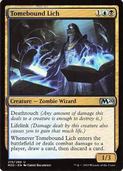 Tomebound Lich 219 -Core Set 2020 - NM - Image 1