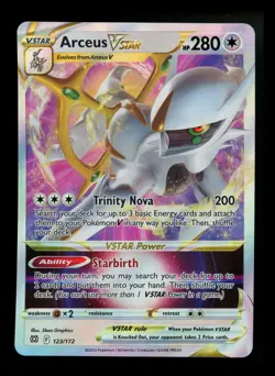 #2 Arceus VSTAR 123/172 Brilliant Stars 2022 Holo Rare Pokemon Card TCG - Image 1