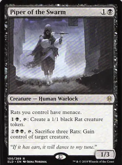 Piper of the Swarm 100 -Throne of Eldraine - NM - Image 1