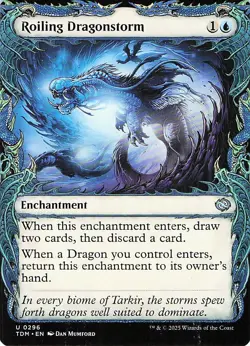 Roiling Dragonstorm (Showcase) 296 -Tarkir: Dragonstorm - NM - Image 1