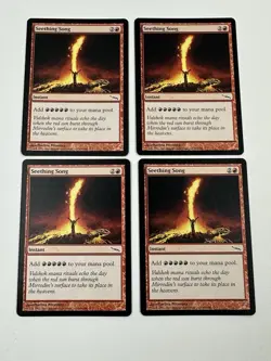 MTG Magic The Gathering Seething Song 104/306 Mirrodin (MRD) 2003 NM x4 - Image 1