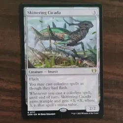 Magic: The Gathering Skittering Cicada Rare Creature Commander Masters 717 EN - Image 1