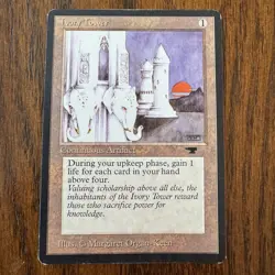 Magic the Gathering MTG Antiquities Ivory Tower MP+ (Beta Bob) Vintage - Image 1