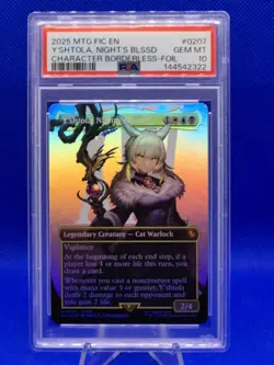 2025 MTG Final Fantasy Y'Shtola, Night's Blessed Borderless Foil PSA 10 - Image 1