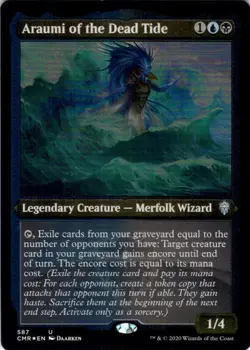 Araumi of the Dead Tide Etched - Foil - Commander Legends - (587) NM - Image 2