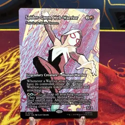 Spider-Gwen Web Warrior Non-Foil Borderless Spider-Man Magic the Gathering - Image 1