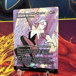 Spider-Gwen Web Warrior Non-Foil Borderless Spider-Man Magic the Gathering - Image 3