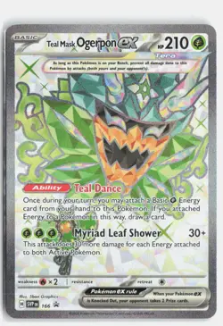 Teal Mask Ogerpon ex 166 Scarlet & Violet Promo Holo Ultra Rare Pokemon NM - Image 1