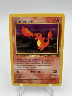 Charmander 50/82 Common Team Rocket Pokemon Unlimited NM - Image 1