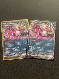 Pokemon TCG Fezandipity ex 038/064 Shrouded Fable Double Rare Holo NM x 2 - Image 1