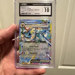 Pokemon Vaporeon ex 023/131 Sv: Prismatic Evolutions Holo CGC 10 - Image 1